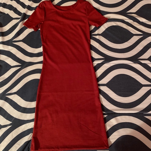 Basic Ribbed Bodycon Dress - Picture 5 of 5